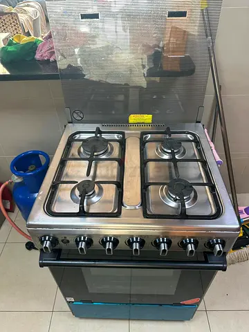 Used 4-Burner Gas Cooker with Oven - Stainless Steel