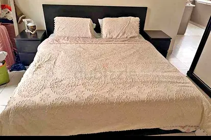 Ikea king size bed with mattress and storage drawers