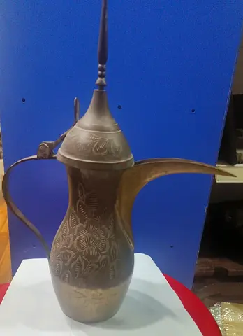 Antique brass Dallah pot -39cm height