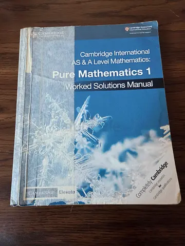 Pure Mathematics 1, Cambridge AS and A levels,  worked solutions