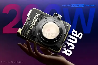 MOLUS X200 RGB COB LED Video Light - Compact 200W Bi-Color/Color