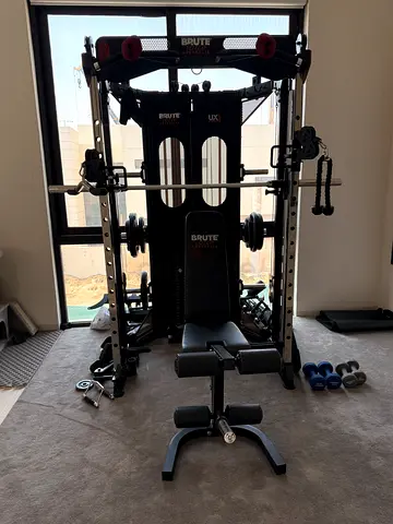 Multi-function Home Gym Smith Machine with Pulley & Bench - Bruteforce UX1