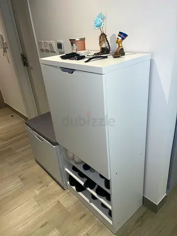 White Shoe Cabinet
