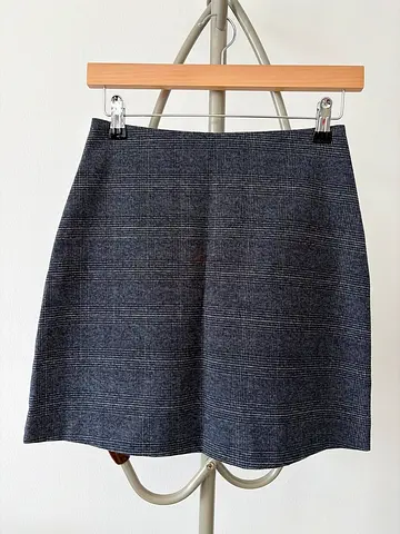Blue Plaid Pattern mini Women's Skirt