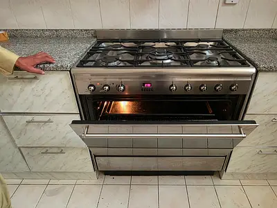 Smeg 5 Burner Gas with Electric Oven Cooker Stove 90x60cm