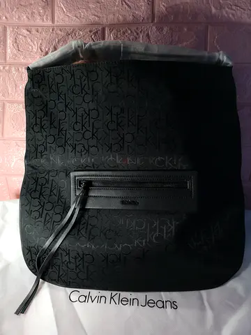 Calvin Klein Jeans black logo shoulder bag