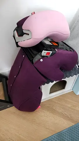 Used convertible/booster car seat in good condition - purple