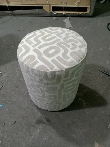 Upholstered Round Pouf Ottoma
