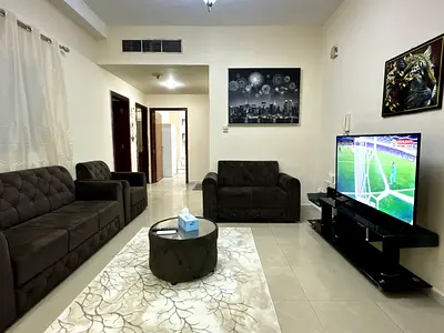 غرفتين و صاله / بلكونه / باركن / اطلاله مفتوحه / مفروشه فرش كامل / النهده / الشارقه