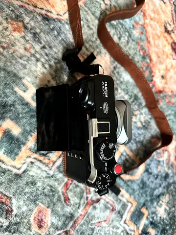 My Fujifilm X100V compact mirrorless camera with leather strap - good condition