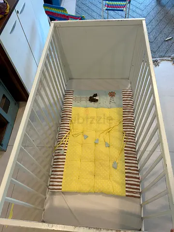 White Baby Crib with Mattress- free