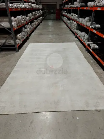 Large Light Beige Modern Area Rug - Neutral Minimal Design