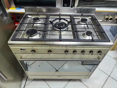 Smeg latest model 5 burner gass/electric top gass oven electric oven dual fan stove 90x60 cooking he
