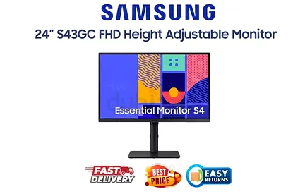 Samsung 24 Inch Monitor Dubai - FHD Height Adjustable Monitor - Excellent Condition, Original Box