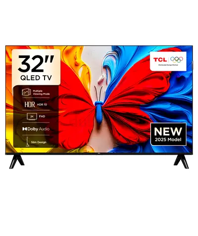 32 Inch Smart TV QLED HDR 10 Google TV, Dolby Audio, 60Hz, Game Mode, Multiple Eye Care