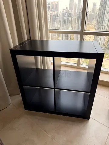IKEA Kallax 2x2 Shelf Unit — Black-Brown 79 x 79 cm