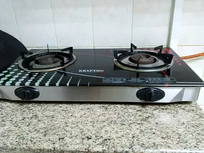 Krypton 2-Burner Glass Top Gas Stove - Used, Working