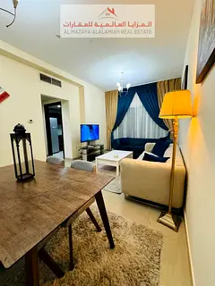 for rent monthly A fully furnished One-bedroom Two-bathroom apartment in Al Taawun 1