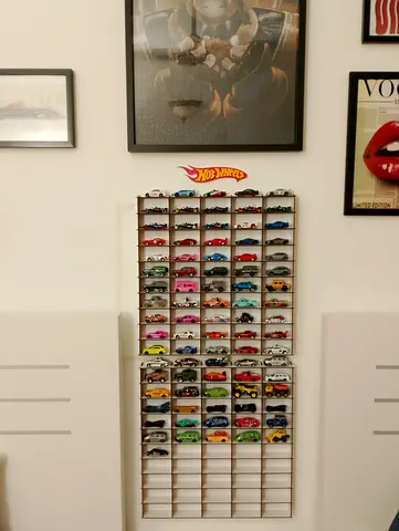Toy cars with rack.. 50 cars with 55 slots racks 1:64 scale { both are brand new sealed}