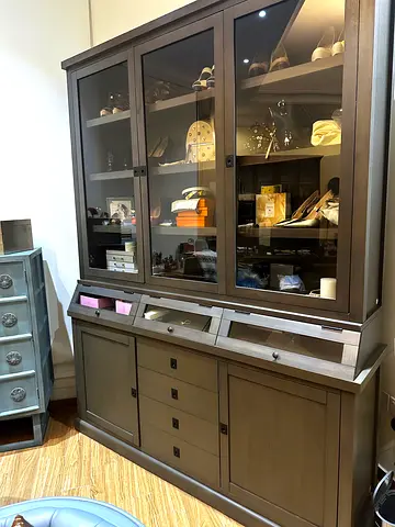 THE ONE sectional bag display storage cabinet shelf bookshelf bookcase glass wooden hutch