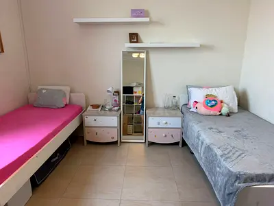 Two Single Beds with Nightstands and Mirror - Good Condition