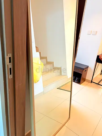 Full-Length Wall Mirror with Wooden Frame in excellent condition