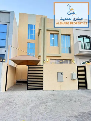 In Al Zahia Near the mosque, services, and Al Safir Mall 3 floors 3 master bedrooms, living room, majlis, maid's room, and roof terrace