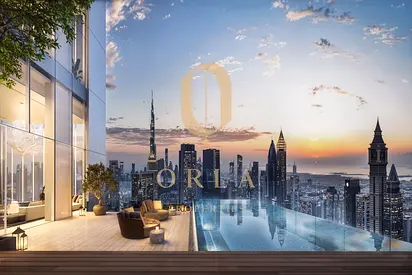 شقة من 4 غرف نوم | أبراج الإمارات | إطلالات على الأفق وبرج خليفة | تصميم الطابق العلوي