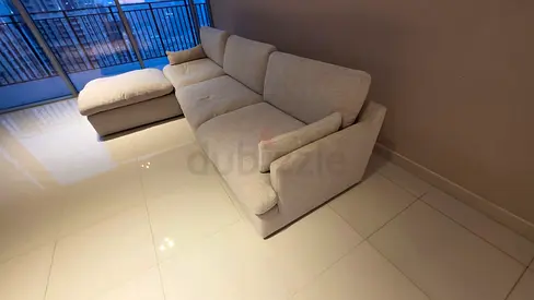 Modular home centre swin feather filled sofa with ottoman