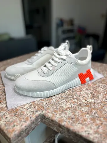 Hermès Bouncing Sneakers – White/Orange