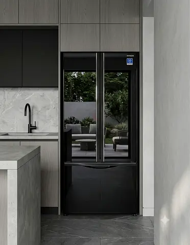 Hitachi French Door Bottom-Freezer Refrigerator – Spacious Storage | Premium Design