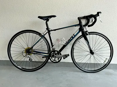 Carbon forks Aluminium Body Giant racing bike 8*2 Shimano Claris Group Set Size 47 Fully serviced