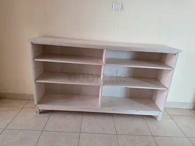 Wooden Bookcase with Open Shelves