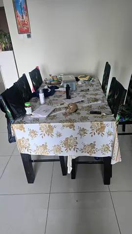 Modern Dining Table with Six Chairs