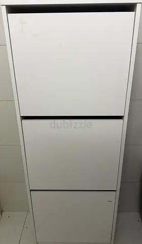 White 3-Tier Shoe Cabinet / Slim Storage Unit — Good Condition IKEA brand