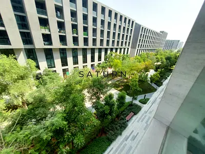Semi furnished 1BHK with Balcony.wardrobes.Master Room.gym.pool.parking free with 4 cheques