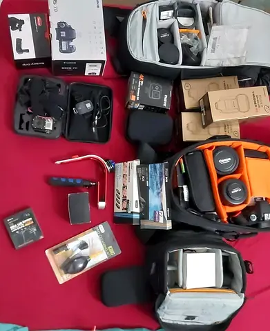 Canon camera and lens kit studio