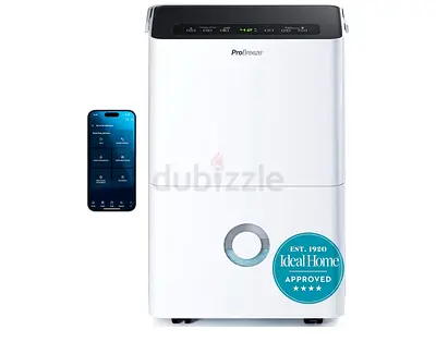 Pro Breeze 30L/Day Dehumidifier - Smart Compressor Dehumidifier with App, Wi-Fi, Continuous Drainage