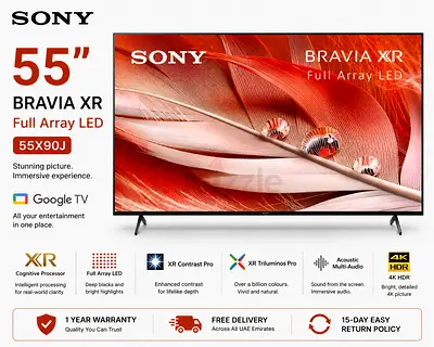 Sony 55″ X90J Full Array LED 4K Google TV | 100Hz | 4K 120Hz Gaming | XR-55X90J