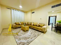 Luxury apartment, second occupancy, one bedroom and living room with an open balcony. Ajman, Al Rawd