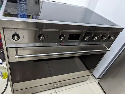 Smeg latest model induction cooking range oven dual fan stove 90x60 made by Italian