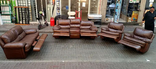 Sofa Recliner Leather 7 Seater