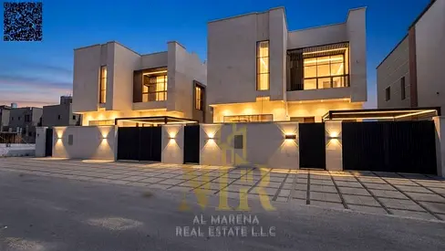 **Luxury Villa Ready to Move In Immediately in Al Yasmeen, Ajman | 5 Master Bedrooms + Roof | All Fees and Services Included** An ideal investment an