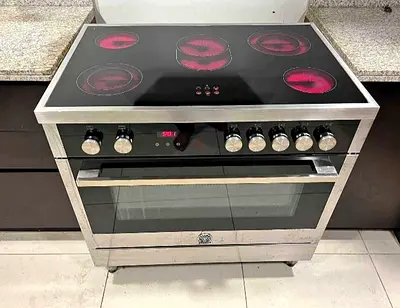 LA Germania latest model 5 burner electric ceramic cooker with digital clock light and fan