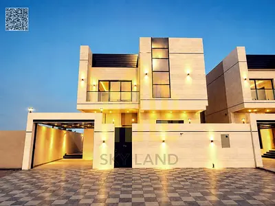 Villa in Al Helio 2, Ajman, two floors and a roof, large yard, registration fees included, freehold ownership for all nationalities