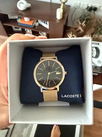 Lacoste women's gold mesh bracelet watch - excellent condition