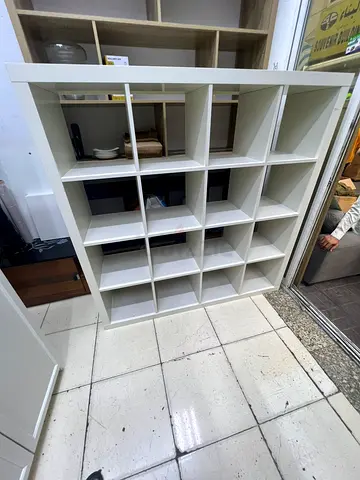 White 20-Cube Modular Shelving Unit - Good Condition