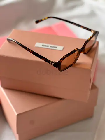 Miu Miu Rectangular Tortoiseshell Sunglasses
