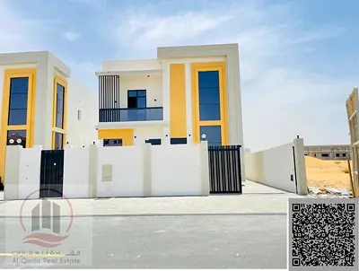 4-bedroom villa for sale in Ajman, Al Helio area, 3014 sq ft. Prime location where the villas consist of 3 bedrooms, a majlis, a living room, and a la
