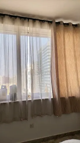 Sheer and Patterned Curtain Set with Rod